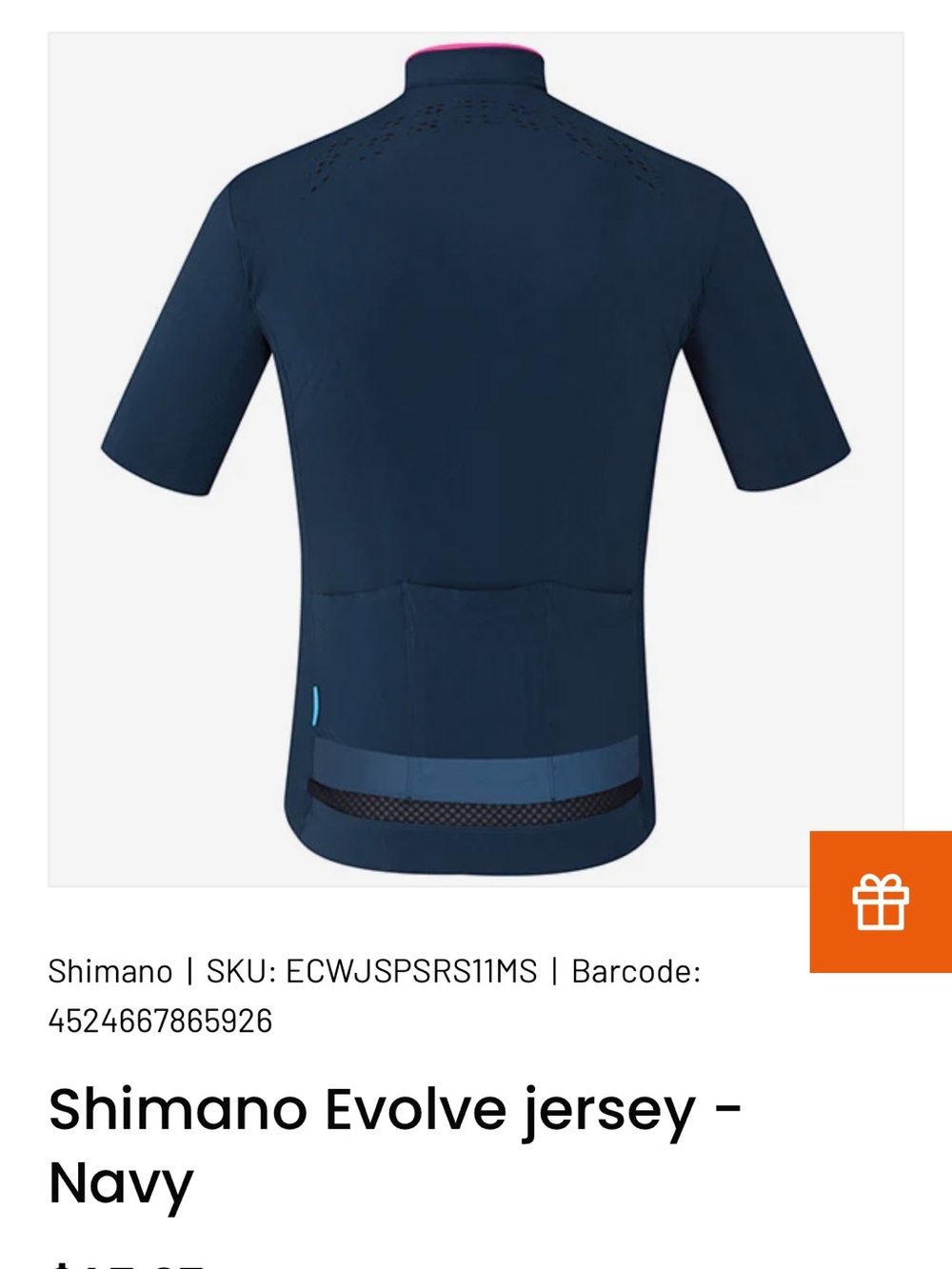 Shimano Navy Cycling Jersey with Pink Collar Trim size XL - Picture 2 of 9